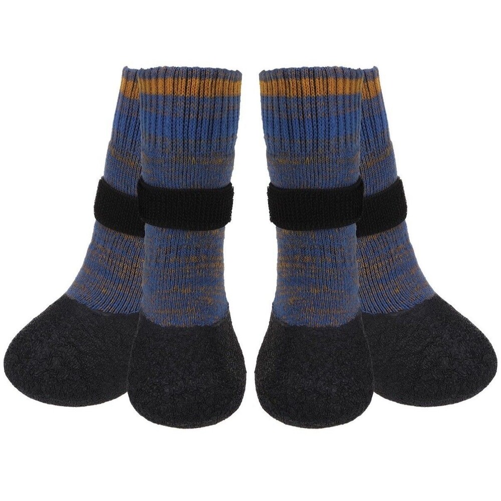 Mihachi Anti Slip Dog Socks, Boots for Hardwood Floors Prevent Licking XL Blue